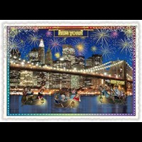 USA-Edition - New York, Skyline - Brooklyn Bridge 2  (Quer)