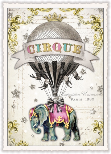 Elefant mit Ballon "Cirque" (o.T.) (Hoch)