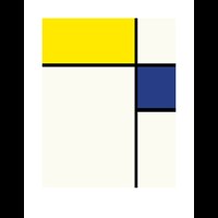 Mondrian P.: Composition avec bleu et jaune, 1933