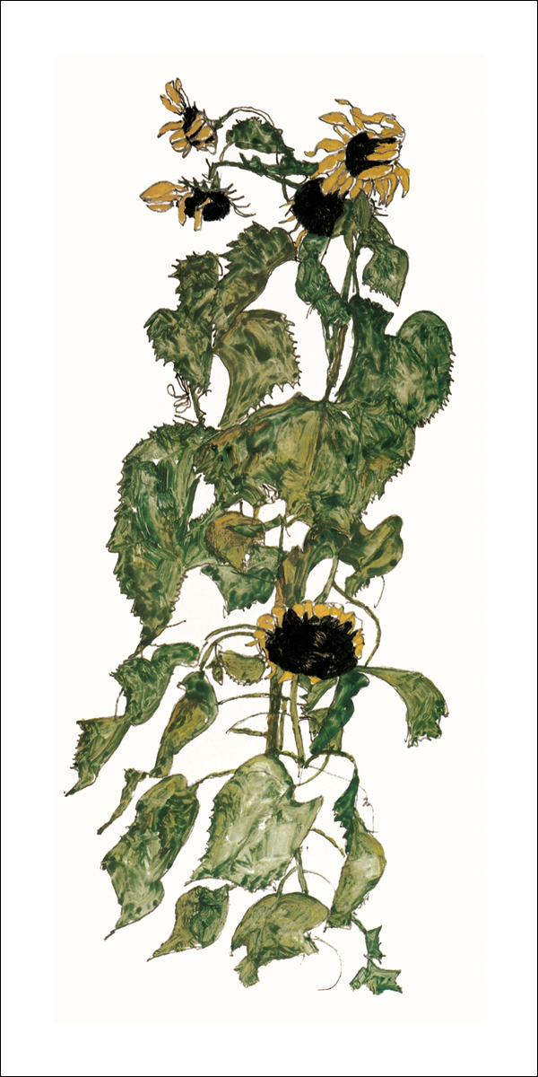 Schiele, E. : Sunflowers, 1917