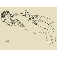 Klimt, G.: Reclining nude, 1917
