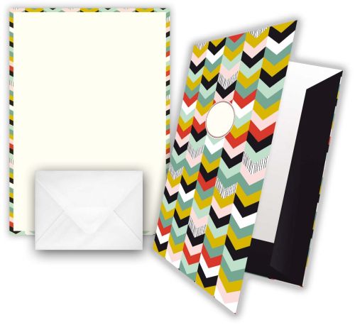 Briefpapier - Design: buntes Muster