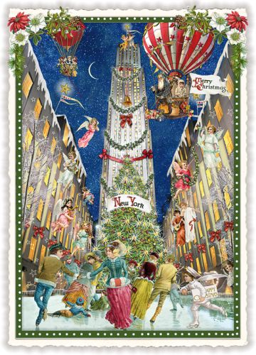 USA-Edition - New York, Rockefeller Center, Merry Christmas (Hoch)