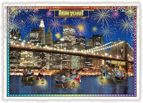 USA-Edition - New York, Skyline - Brooklyn Bridge 2  (Quer)