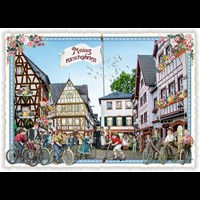 Städte-Postkarte, Mainz, Kirschgarten (Quer)
