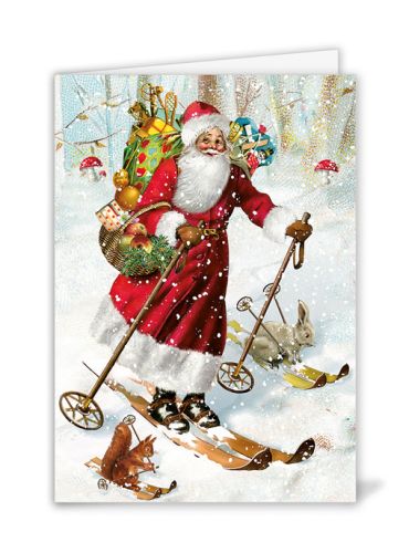 Weihnachtsmann auf Ski (o.T.)