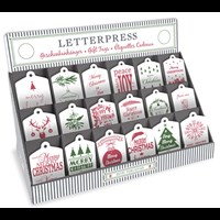 Display Letterpress Geschenkanhänger